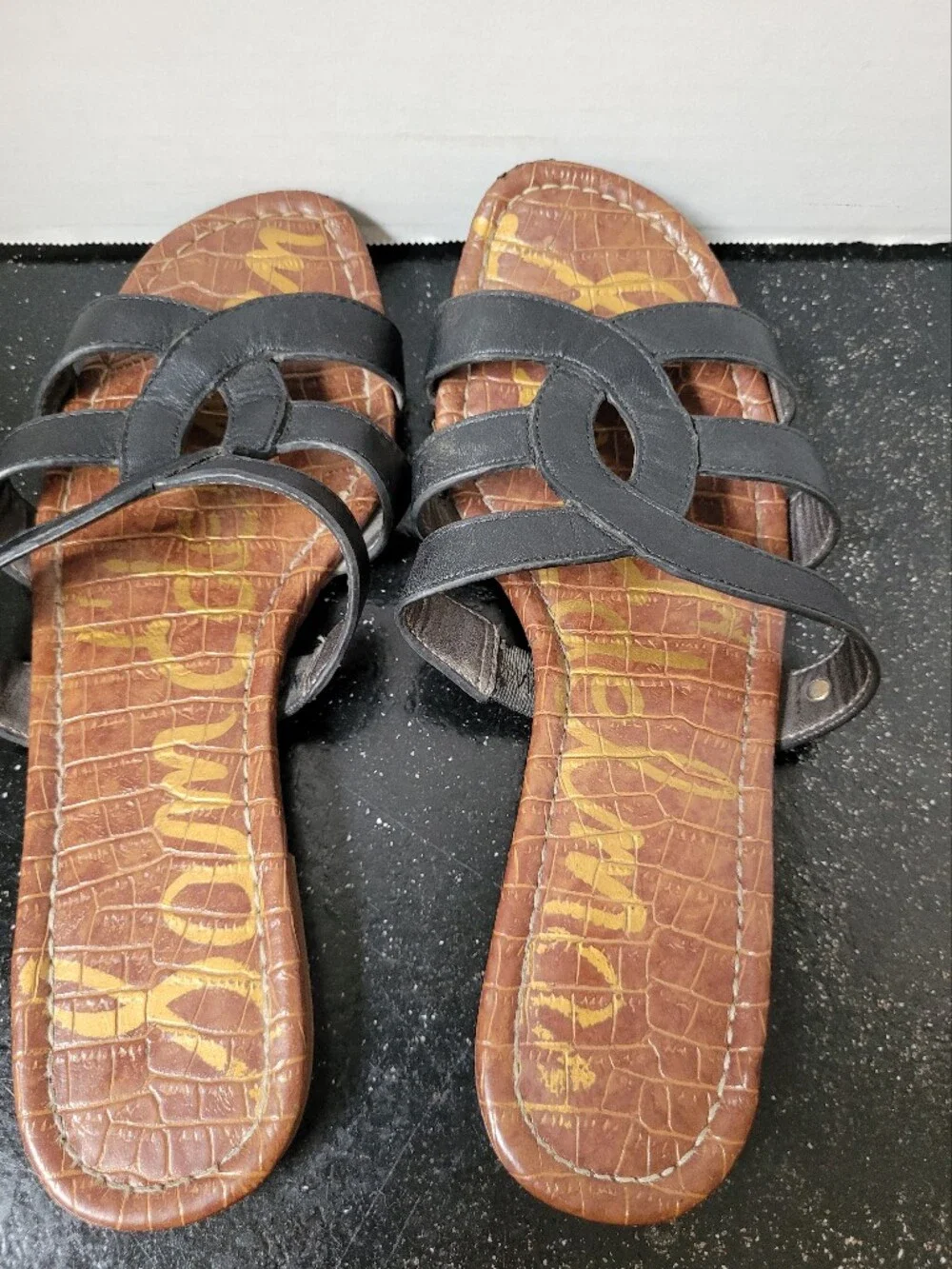 Sam Edleman Bryna Black Slide Sandals